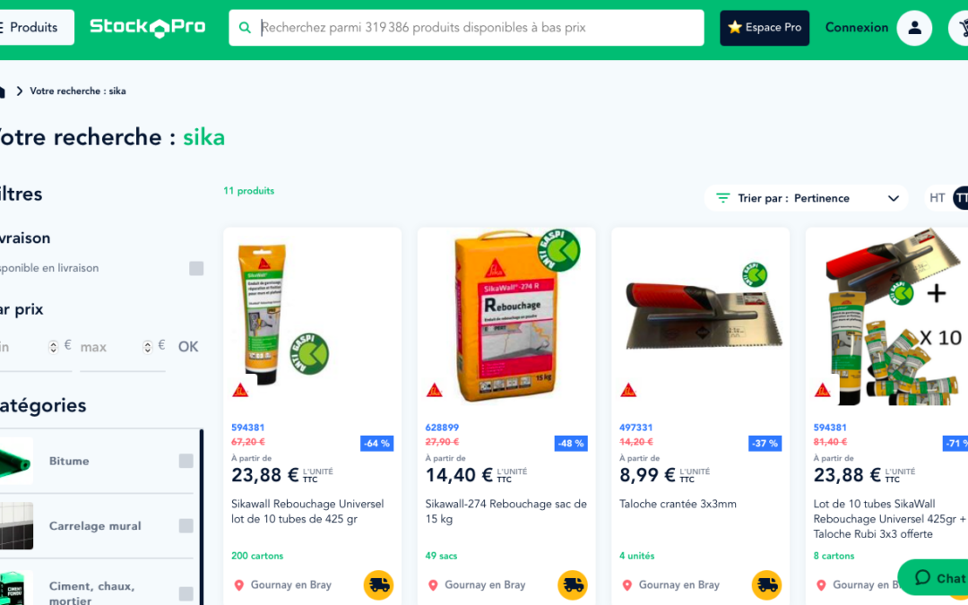 Un partenariat Sika / StockPro contre le gaspillage