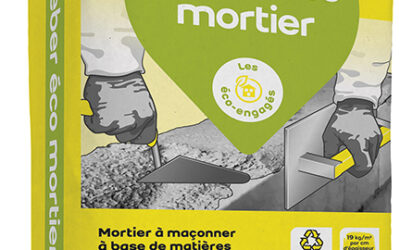 weber éco mortier intègre 20% de résidus de production